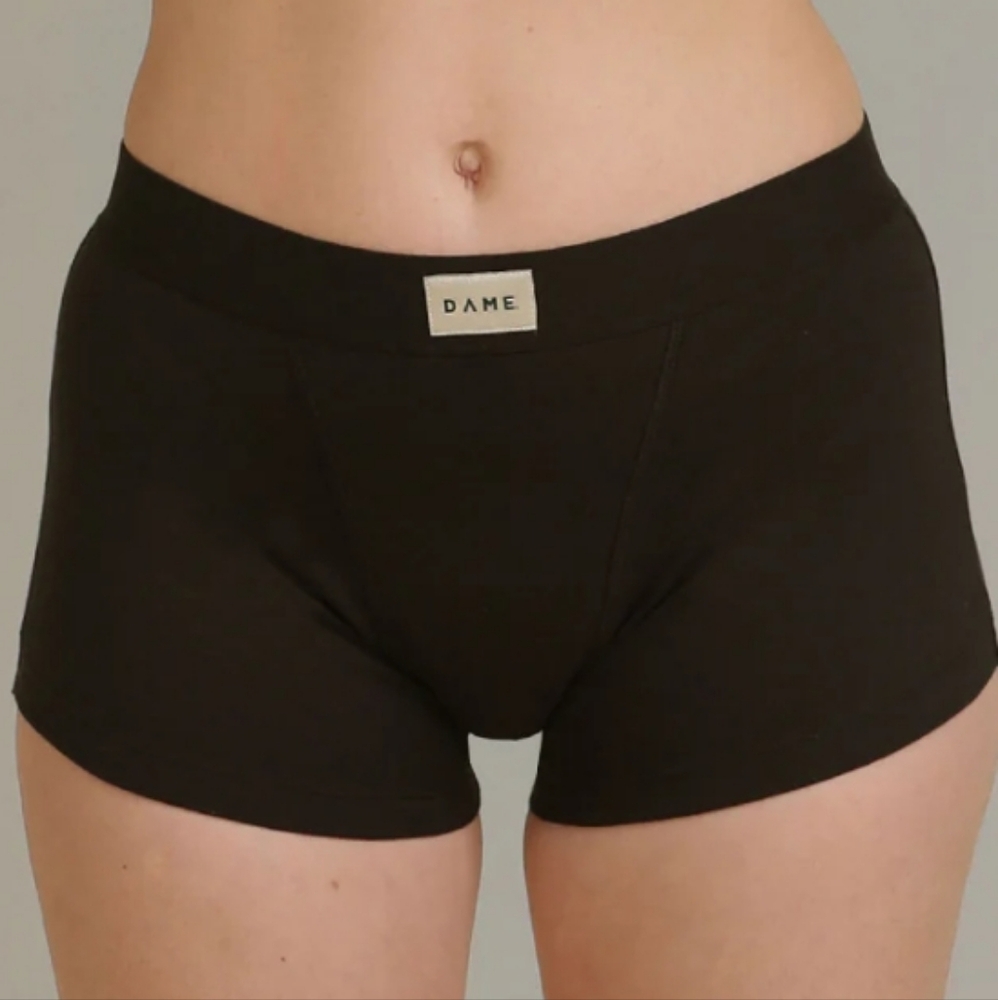 Black Shortie Period Panie Dame